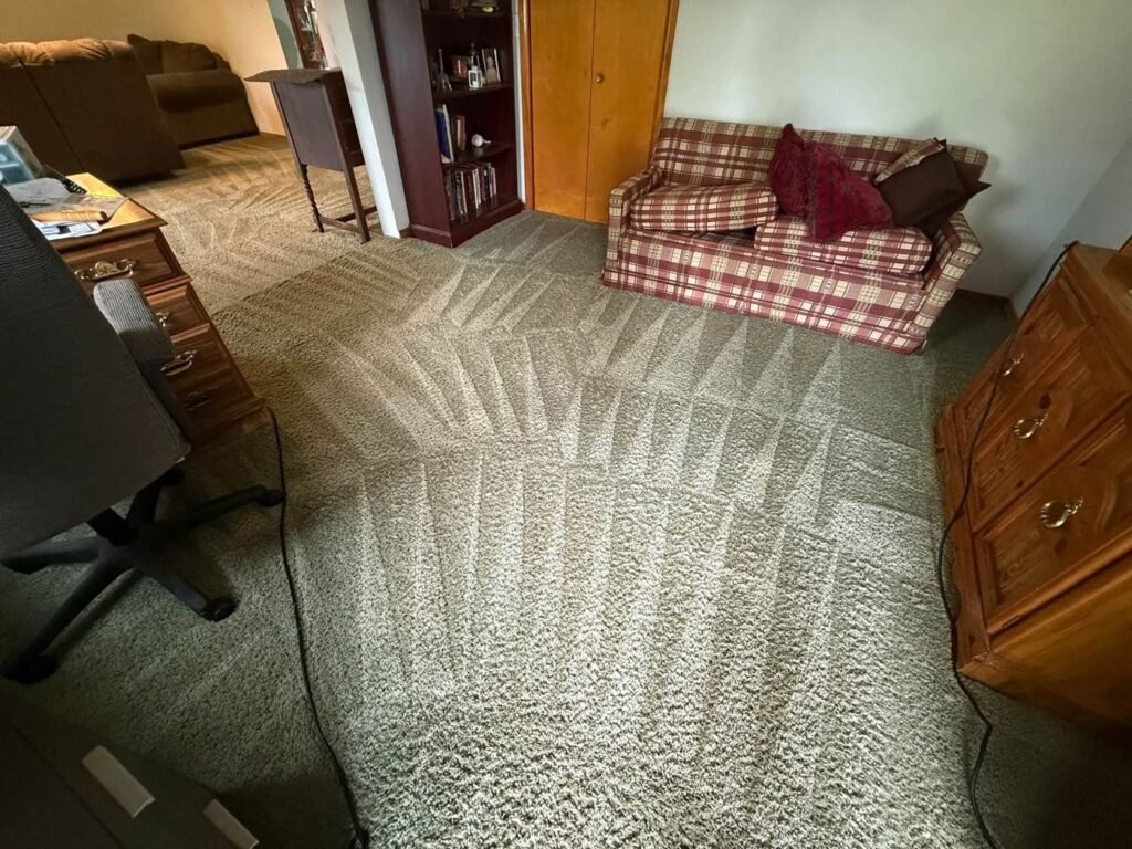 Bedroom carpet steam cleaning by Elite Carpet Pros in Marietta, OH