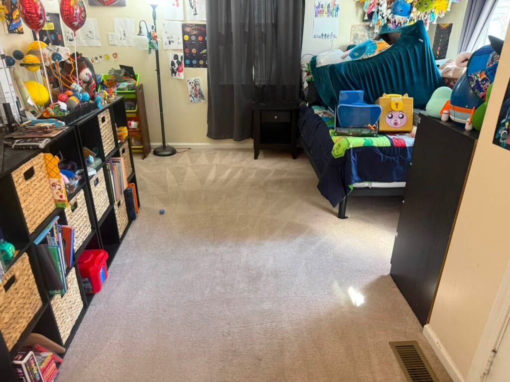 Kids' bedroom carpet cleaning by Elite Carpet Pros in Marietta, OH